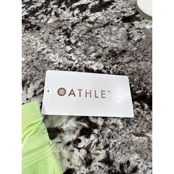 Athleta Run With It 3” Short Women’s XL Neon Green Lined Pocket NWT - Picture 3 of 4